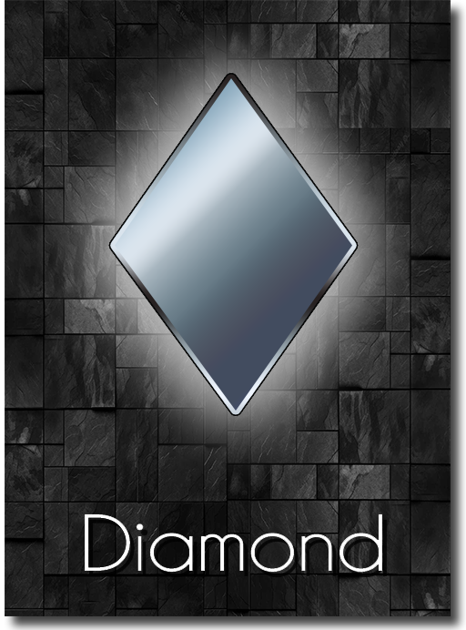 Diamond LED mirror shape guide