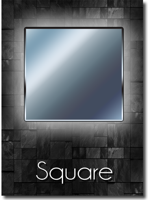 Square shaped LED mirror shape guide