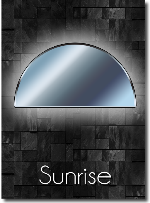 Sunrise LED mirror shape guide